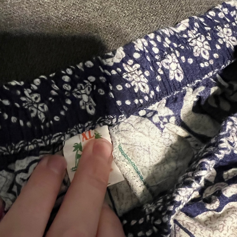 Printed blue pants - Picture 2 of 2